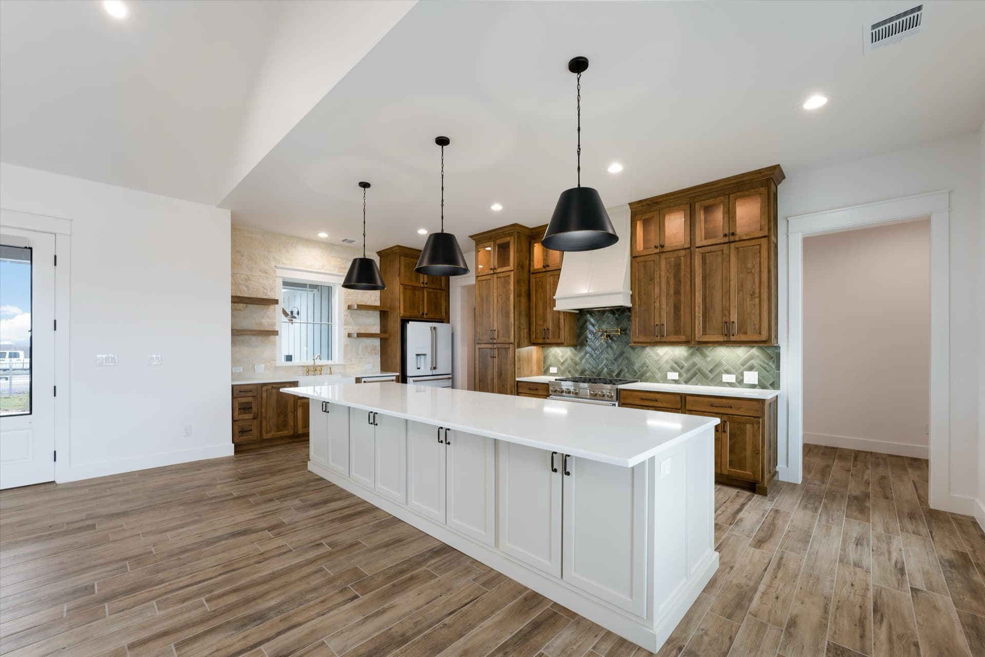 Finished custom kitchen in a TKG Custom Homes build